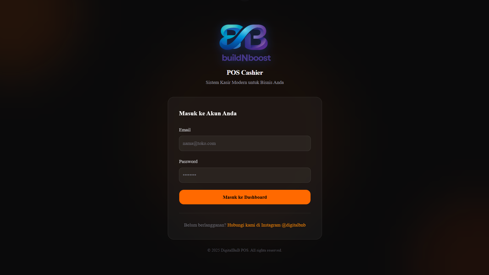 Screenshot — Halaman Login